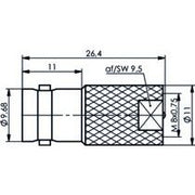 Telegärtner - Koax-Kupplung Adapter BNC-FME (F-M)L.C. 100023689 − 5 Stück