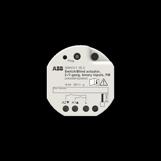ABB Stotz S&J - Bussystem-Schaltaktor Schalt/Jalousie SAH/U2.16.2 2f/1f, Unterputz
