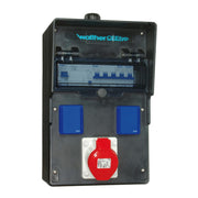 Walther Werke - CEE-Steckdosen-Kombination (IEC 60309) Wandverteiler 6450102 vollgummi, sw