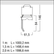 Zumtobel Group - Lichtleiste LED - Lichtbandleuchte TECTON C #42927228 5500 - 865L1500WWLDEWH
