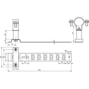 DEHN - Dachleitungshalter für Blitzschutz Dachleitungshalter DLHZS2730H55L205V2A f. HVI-power-Leitung