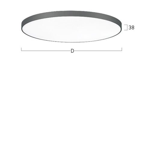 Lightnet - Decken-/Wandleuchte LED-Anbauleuchte BA5ABE-830M-D600 3000K, schwarz