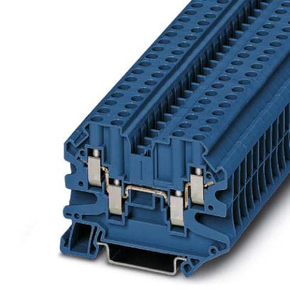 Phoenix Contact - Durchgangs-Reihenklemme Vierleiter-Universalklemme UT 4-QUATTRO HV BU − 50 Stück