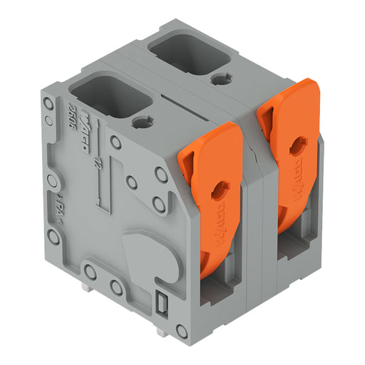 WAGO - Leiterplattenklemme Hebel 2606-3352 6mm²,grau − 80 Stück