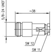 Telegärtner - Koax-Steckverbinder N-Kabelbuchse 50Ohm TA 100024080 G7(RG316/U)209