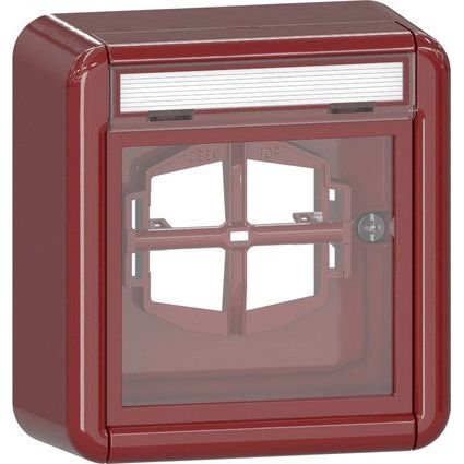 Gira - Abdeckung/Bedienelement für Installationsschalterprogramme Abd. BSF + Glasscheibe WG 320630 AP Rot