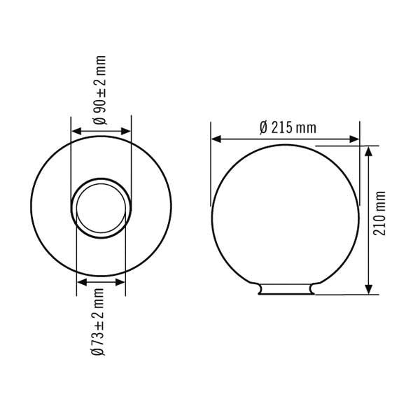 ESYLUX - Lichttechnisches Zubehör/Ersatzteile für Leuchten Systemglas Monza EL10026164