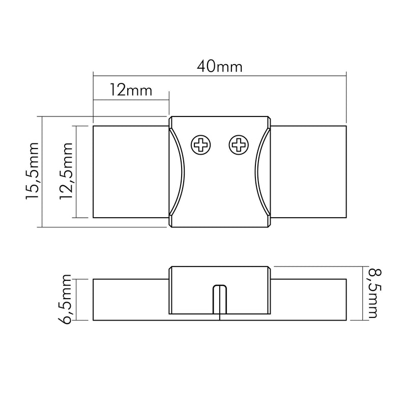 Nobile - Zubehör/Ersatzteile für Lichtschlauch/-band Verbinder starr 5er Set 5011510615 − 1 Stück