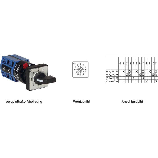 Kraus&amp;Naimer - Steuerschalter Codierschalter CG4-1 A543-600 FS2 0-11 Rundumschalter − 1 Stück by Kraus&amp;Naimer
