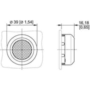 Stahl - Frontelement für Leuchtmelder Leuchtmeldervorsatz 8602C3-054-B-C06