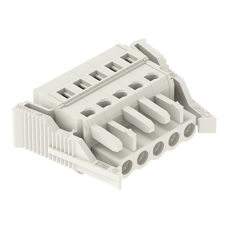 WAGO - Kabelsteckverbinder für Leiterplattensteckverbinder 1-Leiter-Federleiste 721-105/008-000/037- CAGECLAMP 2,5mm²,lgr − 50 Stück