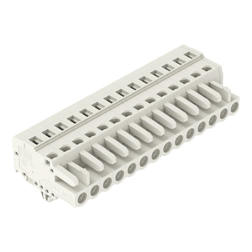 WAGO - Kabelsteckverbinder für Leiterplattensteckverbinder 1-Leiter-Federleiste 721-114/008-000 CAGECLAMP 2,5mm²,lgr − 25 Stück