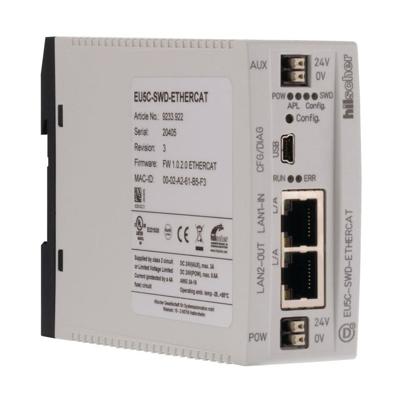 Eaton - Feldbus, Dez. Peripherie - Kommunikations-Modul SWD-Gateway 99 SWD-Teil- EU5C-SWD-ETHERCAT nehmer EtherCAT