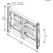 Vogels - Halterung für Audio-/Videosysteme Display Wandhalterung PFW6851 sw dreh-/neigbar,80kg