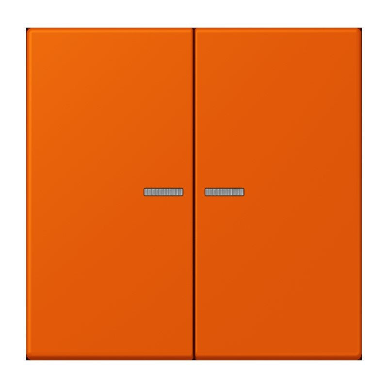 Jung - Abdeckung/Bedienelement für Installationsschalterprogramme Wippe 2fach m. Lichtleiter LC 995 KO5 260 orange vif (4320S)
