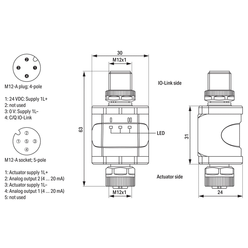 WAGO - Feldbus, Dez. Peripherie - Analoges Ein-/Ausgangs-Modul 2-Kanal-Analogausgang,IO 765-2703/200-000 Link Converter,4 20