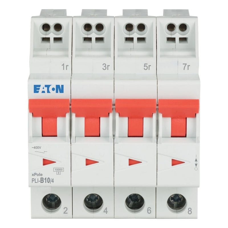 Eaton - Leitungsschutzschalter PLI-B10/4 B 10A, 4p Steckkl