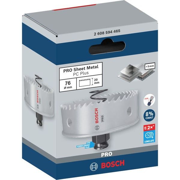 Bosch - Lochsäge PRO Sheet Metal PC Plus 2608594465 Lochsäge, 76 mm