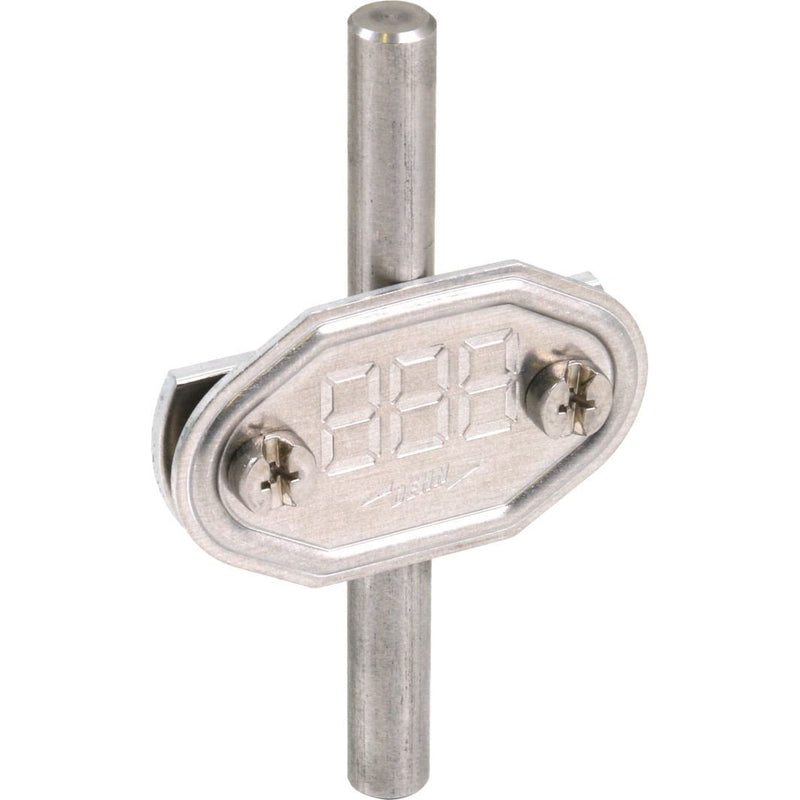 DEHN - Zubehör/Ersatzteile für Erdung und Blitzschutz Nummernschild m. Prägung NS 7.10 FL30 7SEG AL AL f. Rd 7-10 mm Fl