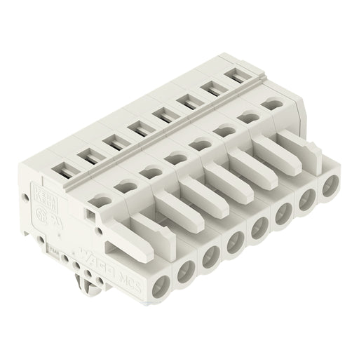 WAGO - Kabelsteckverbinder für Leiterplattensteckverbinder 1-Leiter-Federleiste 721-108/008-000 CAGECLAMP 2,5mm²,lgr − 50 Stück