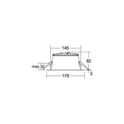 Brumberg Leuchten - Downlight/Strahler/Flutlicht LED-Einbaudownlight 230V 12730173DA 2700/3300/4000K