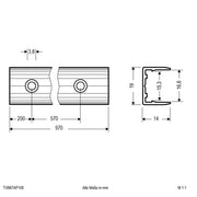 EVN Lichttechnik - Mechanisches Zubehör/Ersatzteile für Leuchten Alu-Profil TVB67AP100 97cm