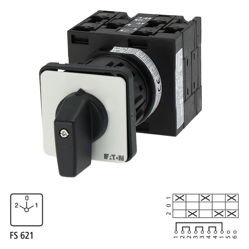 Eaton - Lastschalter Wendeschalter T3 32A T3-3-2/EZ Zentraleinbau