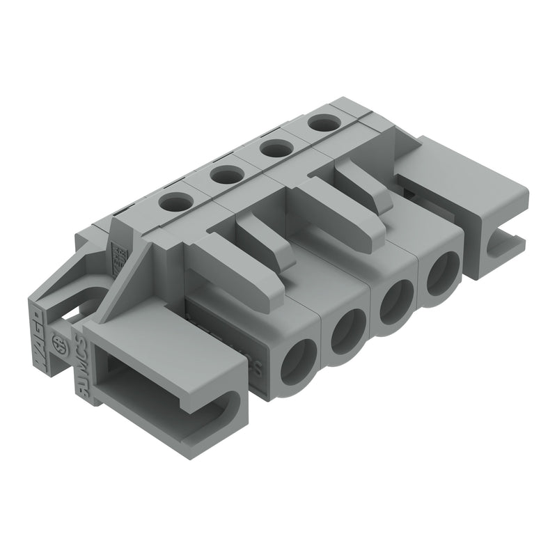 WAGO - Leiterplattensteckverbinder THT-Federleiste abgewink. 232-234/047-000 Rastermaß 5mm,grau − 50 Stück