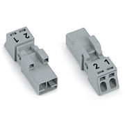 WAGO - Steckverbinder für steckbare Gebäudeinstallation Stecker 2-polig 890-252 grau − 50 Stück