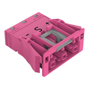 WAGO - Geräteanschluss für steckbare Gebäudeinstallation Snap-In-Buchse 770-783/082-000 3-polig,Kod. B,pink − 100 Stück