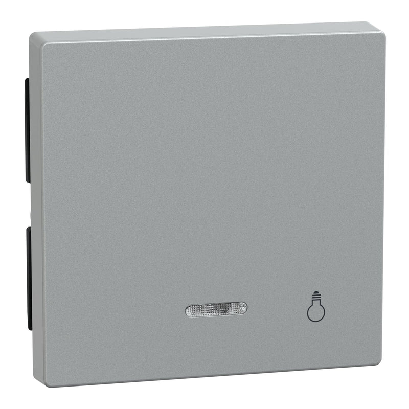 Merten - Abdeckung/Bedienelement für Installationsschalterprogramme Wippe Kontr.Fenster alu 430960 Aufdruck Licht