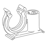 HellermannTyton - Befestigungsklammer Wellrohrhalter 151-00010(500) schwarz − 500 Stück