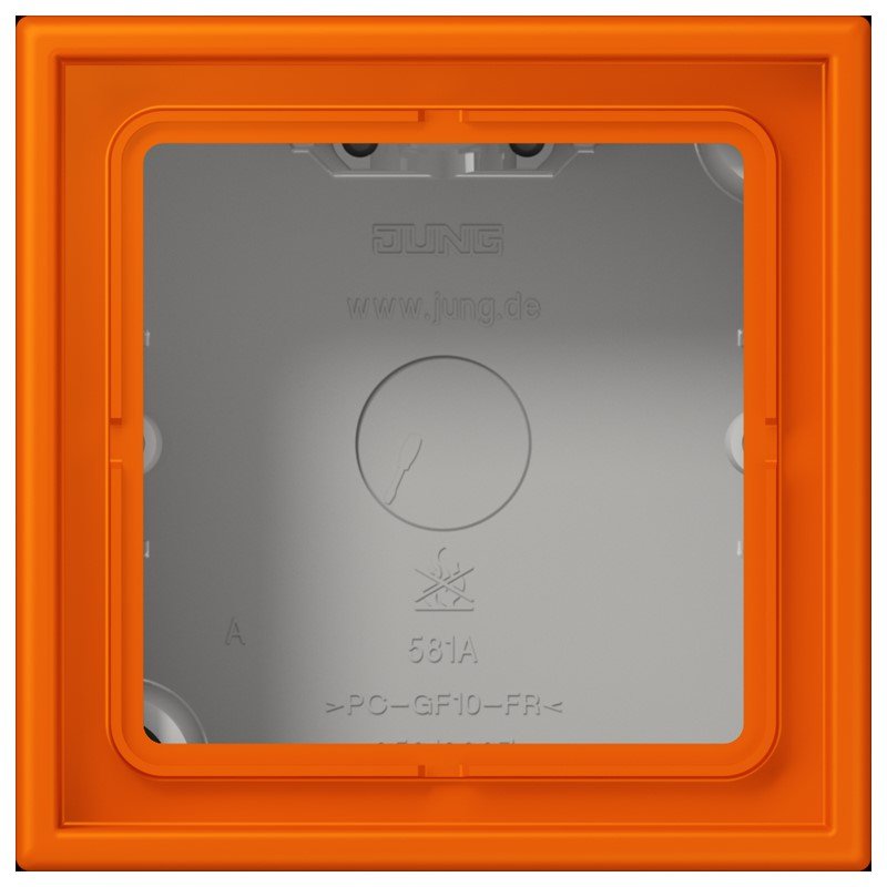 Jung - Aufputzgehäuse für Unterputzgerät Aufputz-Kappe 1fach LC 581 A 224 orange (32080)