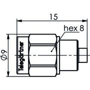 Telegärtner - Abschlusswiderstand SMA-Abschlusswiderstand 100024780 (M)AU, 1W,23dB,6GHz