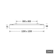 LTS Licht&Leuchten - Decken-/Wandleuchte LED-Anbauleuchte PLL 501200301/DALI 203W 3000K 14080lm