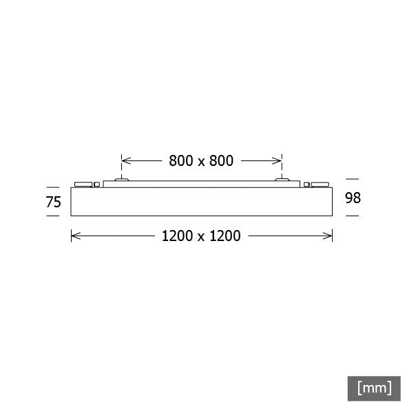 LTS Licht&Leuchten - Decken-/Wandleuchte LED-Anbauleuchte PLL 501200301/DALI 203W 3000K 14080lm