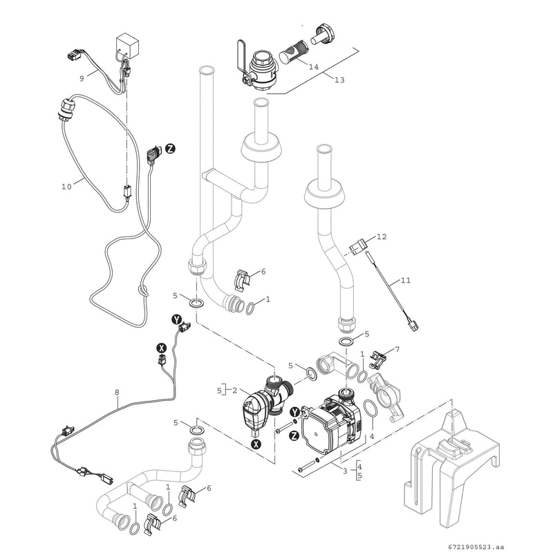 Bosch Thermotechnik - Zubehör/Ersatzteile für Wärmepumpe Zub. Erweiterungs-Set 8738214755 intern