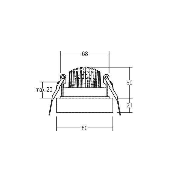 Brumberg Leuchten - Downlight/Strahler/Flutlicht LED-Einbaustrahler 13026173 350mA 2700K st.-ws