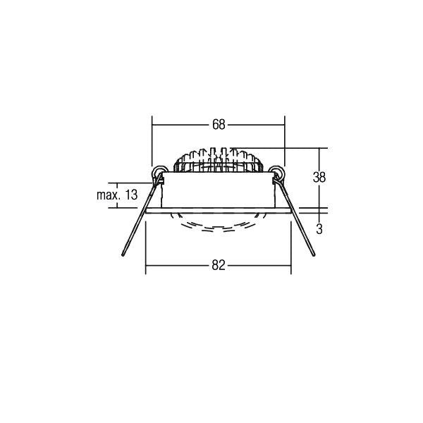 Brumberg Leuchten - Downlight/Strahler/Flutlicht LED-Einbaustrahler 12321073 350mA 3000K weiß