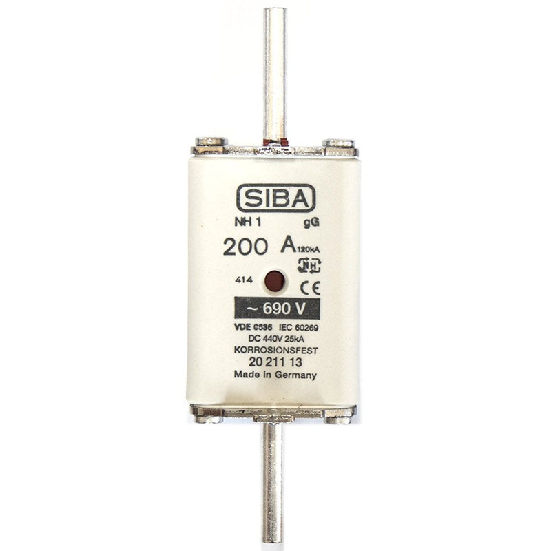 Siba - Messersicherung NH-Sicherungseinsatz 2021013.125 125A NH0 gL/gG 609V − 3 Stück