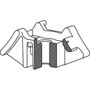 HellermannTyton - Befestigungssockel und -element für Kabelbinder Kabelhalter S2CM25 − 500 Stück