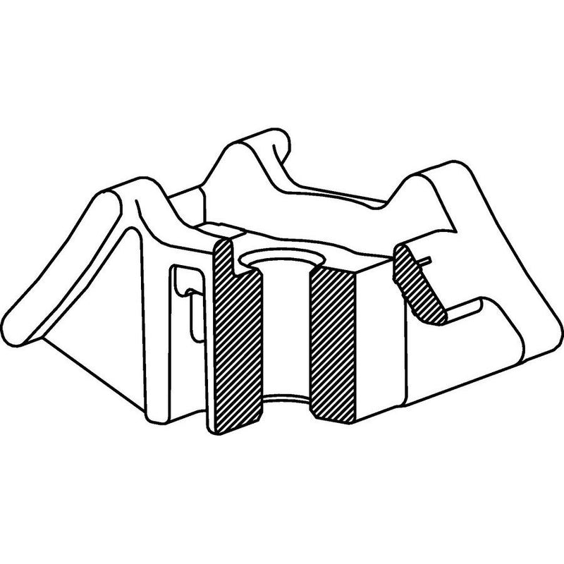 HellermannTyton - Befestigungssockel und -element für Kabelbinder Kabelhalter S2CM25 − 500 Stück