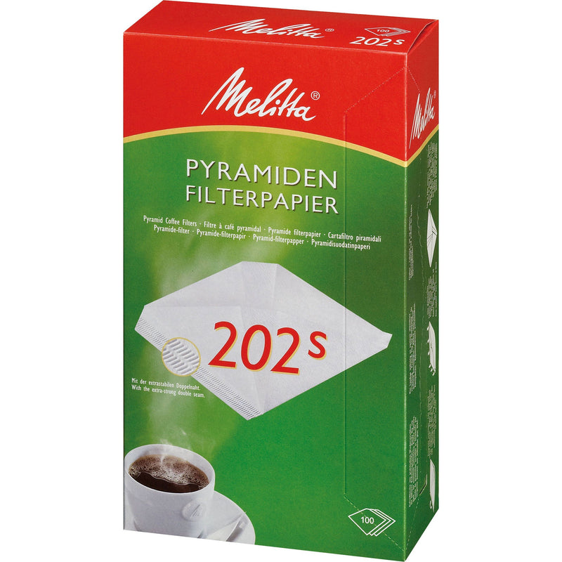 Melitta Prof. Coffee - Zubehör/Ersatzteile für Kleingeräte Pyramidenfilterpapier Pa SF 202 S (VE100) − 5 Packung