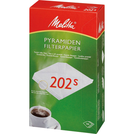Melitta Prof. Coffee - Zubehör/Ersatzteile für Kleingeräte Pyramidenfilterpapier Pa SF 202 S (VE100) − 5 Packung