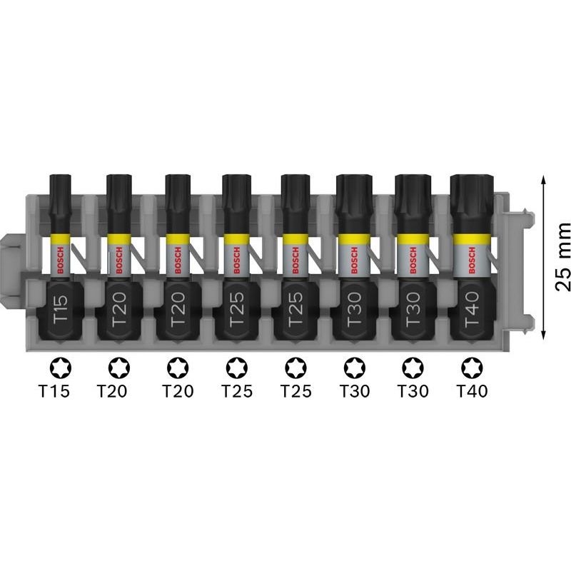 Bosch - Bit-Set PRO Impact Bit Set 2608522322 T15 T20(x2) T25(x2)