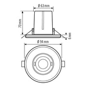 ESYLUX - Bewegungsmelder/Präsenzmelder komplett Bewegungsmelder UP MD-FLAT-E360i/8RD WH rund weiß