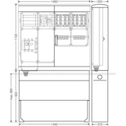 Hensel - Verteilerschrank für Energieversorgung Ladeverteiler Mi EV 22kW 8011 f.8 Ladep. a 22kW