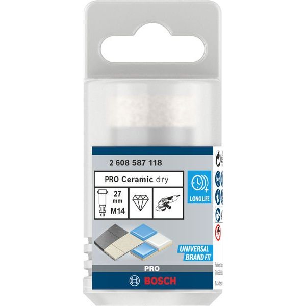 Bosch - Bohrer PRO Ceramic dry 2608587118 Trockenbohrkrone 27