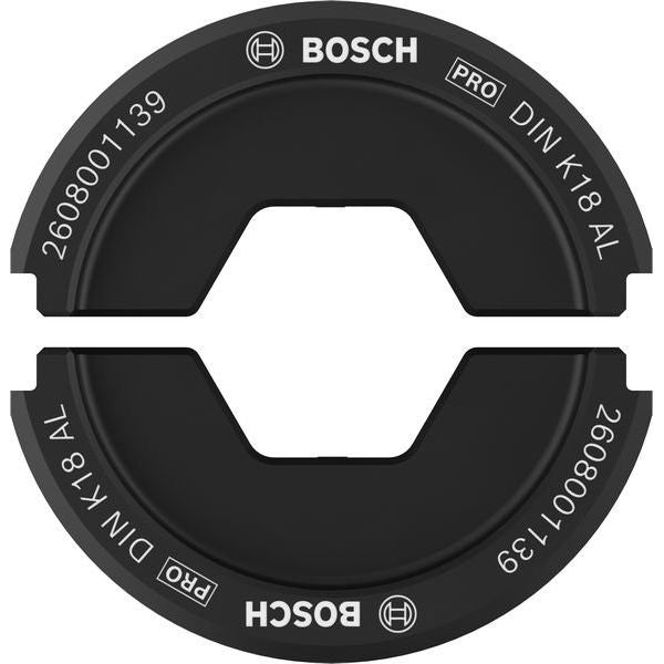 Bosch - Einsatz für Presswerkzeug Kabelschuhe/Verbinder, Aderendhülsen, Schirmanschluss PRO Presseinsatz, K18 AL, 2608001139 70 mm², Aluminiume