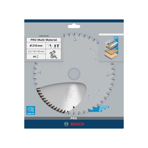 Bosch - Kreissägeblatt PRO Multi Material 2608640445 Kreissägeblatt 210 x